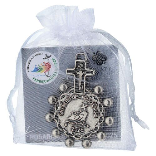 Single decade rosary of Jubilee 2025, alloy, medal of 1.6 in 6