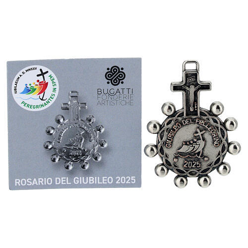 Terço dezena Jubileu 2025 em liga medalha 40 mm 2