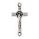 Silver cross in zamak for Our Father bead, 1x0.7 in s1