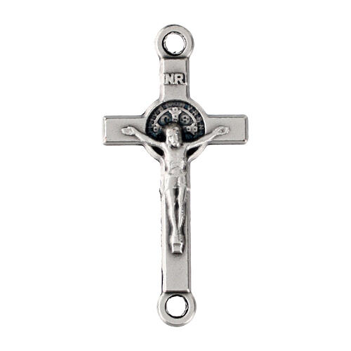 Krzyż srebrny z metalu, 2x1 cm 1