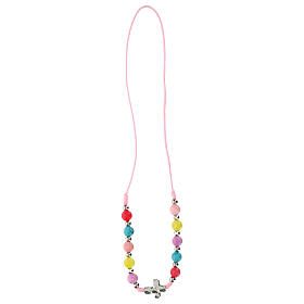 Armband, 10er-Rosenkranz, multicolor Achat-Perlen 3 mm