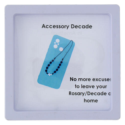 Accessoire dizainier grains en améthyste 4