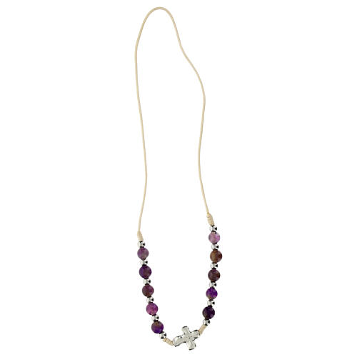 Amethyst decade rosary bracelet accessory 2