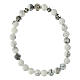 Armband, elastisch, weiße Howlith-Perlen 5 mm s1