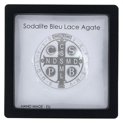 Armband, elastisch, blaue Sodalith-Perlen 4