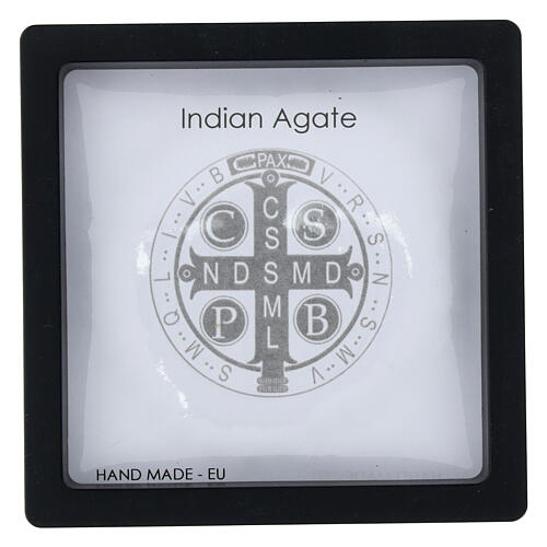 Armband, elastisch, indische Achat-Perlen 4