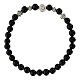 Elastic bracelet with onyx stones s1