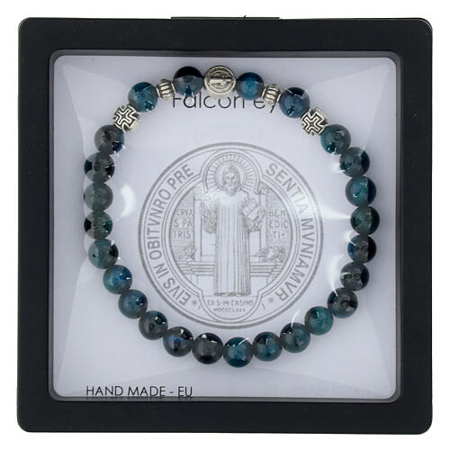 Elastic hawk's eye stone bracelet 3