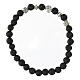 Bracciale elastico con grani in roccia vulcanica s2