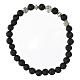 Bracciale elastico con grani in roccia vulcanica s6