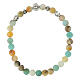 Bracciale elastico con grani in amazzonite s1