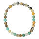 Bracciale elastico con grani in amazzonite s2