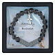 Single decade rosary bracelet of grey hematite and lava stone of 0.2 in s3