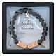 Bracciale decina bronzo in ematite e pietra di lava 5 mm s3