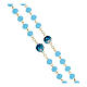 Rosenkranz mit goldenen 5 mm blauen Perlen s3