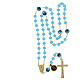 Rosenkranz mit goldenen 5 mm blauen Perlen s4
