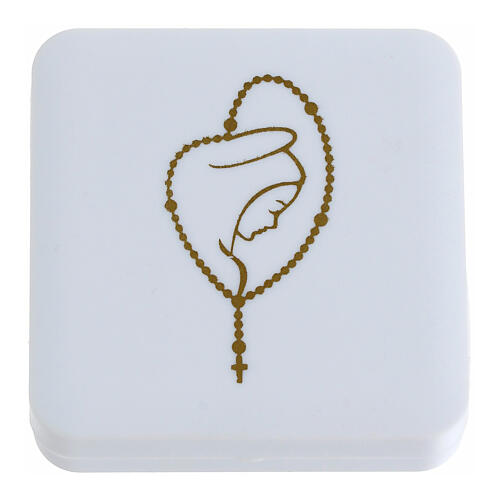Rosario dorato grani turchese opaco 5 mm 5