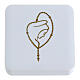 Rosario dorato grani turchese opaco 5 mm s5