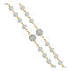Golden Rosary with Matte White Beads, 5 mm s3