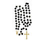 Black cross bead rosary, 1x1 cm s4