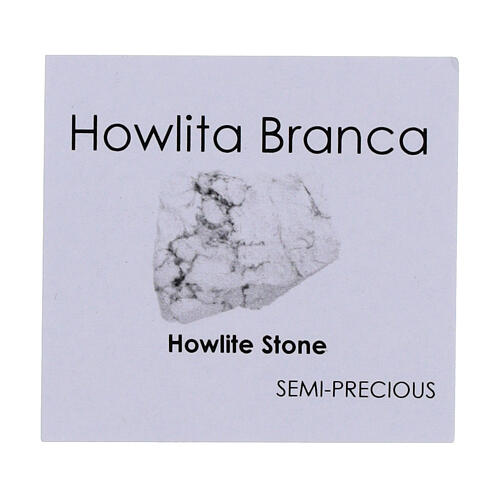 Rosario pietra howlite bianca grani 5 mm 6
