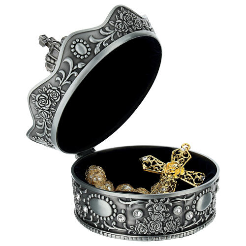 Metal Rosary Holder Crown 13.5x16 cm 3