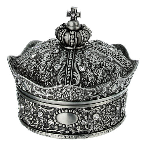 Crown-shaped metal rosary case 1