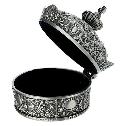 Crown-shaped metal rosary case 2