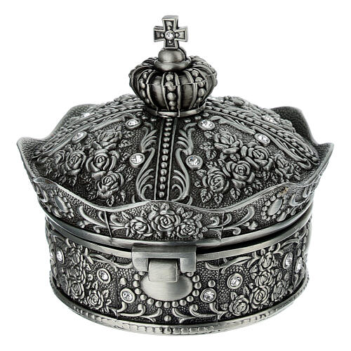 Crown-shaped metal rosary case 4