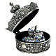 Crown-shaped metal rosary case s3