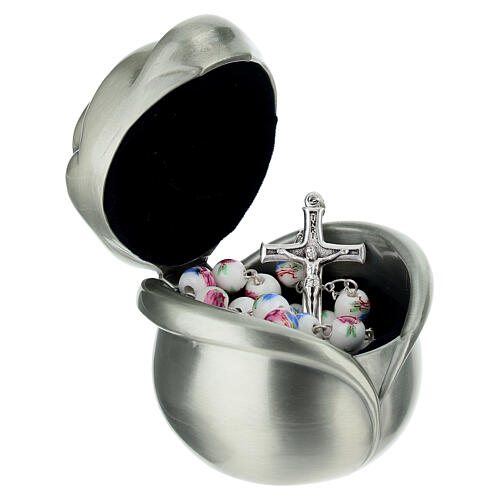 Rose-shaped rosary holder, 7.5 cm 3