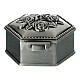 Metal Rosary Box with Roses s5
