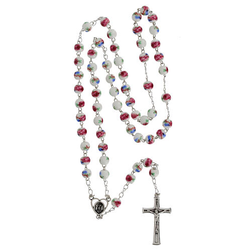 Rosario Fatima grani 4 mm in plastica 4