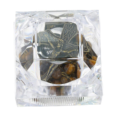 Rosenkranz Tigerauge-Perlen 3 mm 5