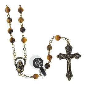 Tiger Eye Rosary, 3mm