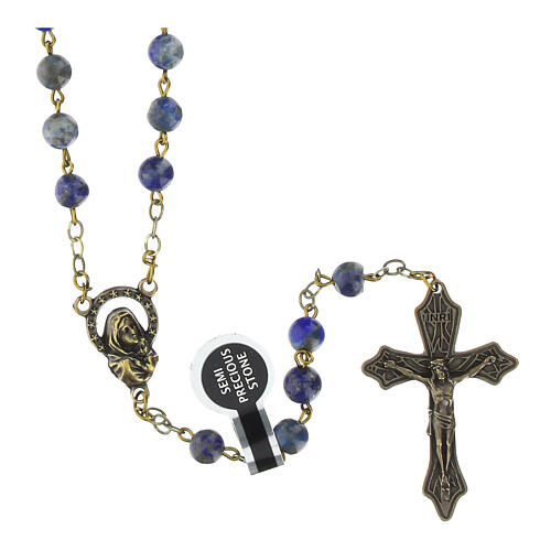 Rosary of lapis lazuli, 0.12 in beads 1