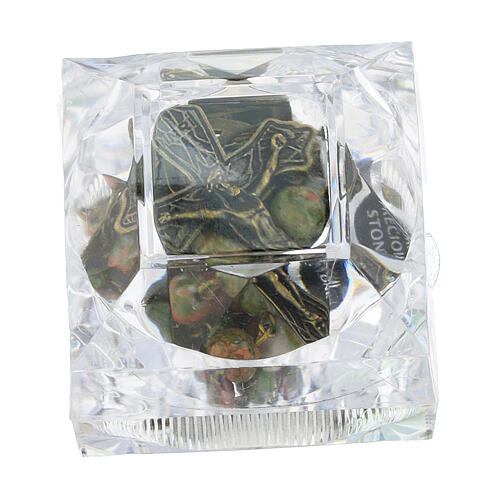 Rosenkranz mit Unakit-Perlen 3 mm 5