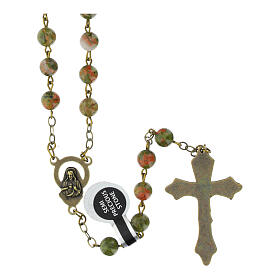 Rosario con grani in unakite 3 mm