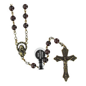 Rosario con granos de granate 3 mm