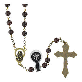 Rosario con granos de granate 3 mm