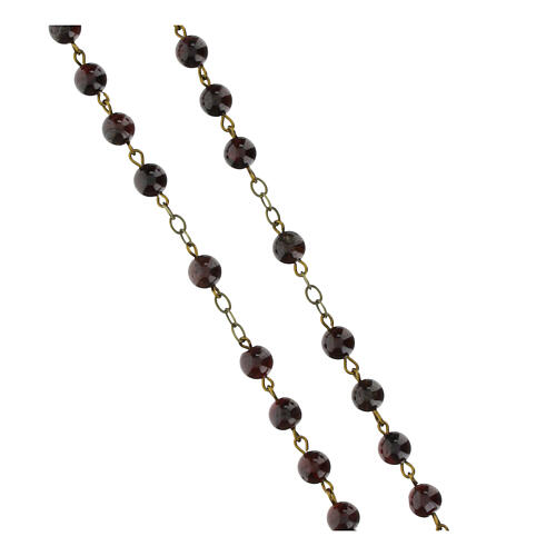 Rosario con grani in granato 3 mm 3