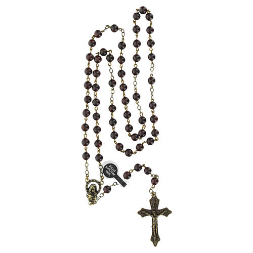 Rosario con grani in granato 3 mm 4
