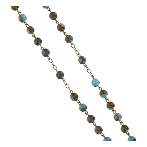 Blue Lake Agate Rosary, 3mm 3
