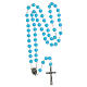 Rosario plastica grani turchesi con brillantini 5 mm s4