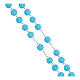 Plastic Rosary with Turquoise Beads and Rhinestones, 5 mm s3