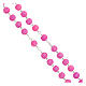 Rosary with glittery fuchsia plastic beads of 0.2 in s3