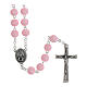 Pink Plastic Rosary Beads with 5 mm Rhinestones s1