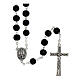 Rosary with black plastic beads and glitter, 0.2 in s1