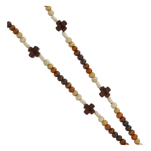 Rosario in legno Madonna di Fatima 2 mm 3