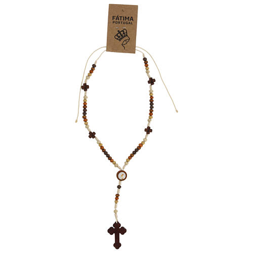 Rosario in legno Madonna di Fatima 2 mm 4